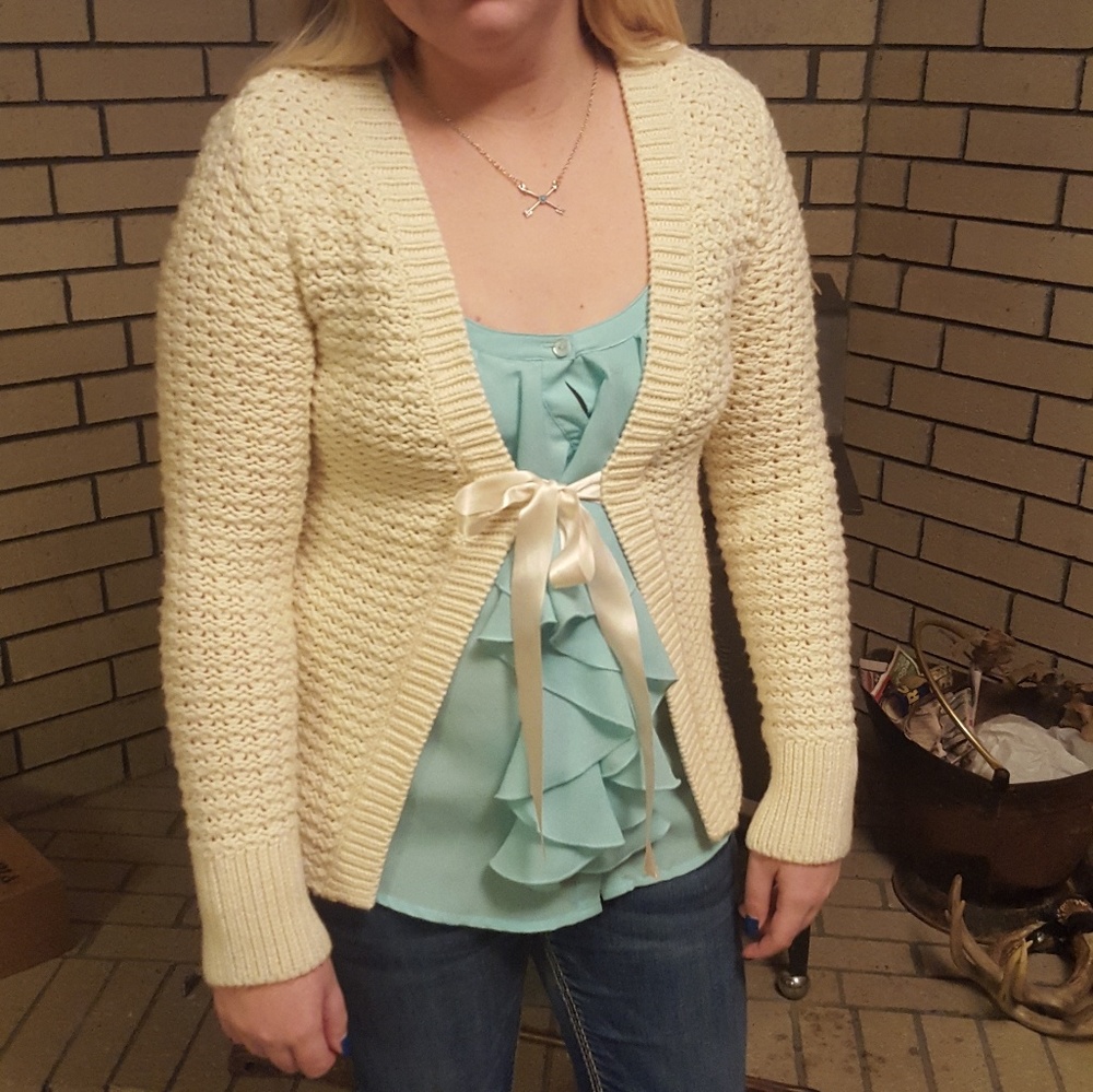 Old Navy Sweater with satin tie